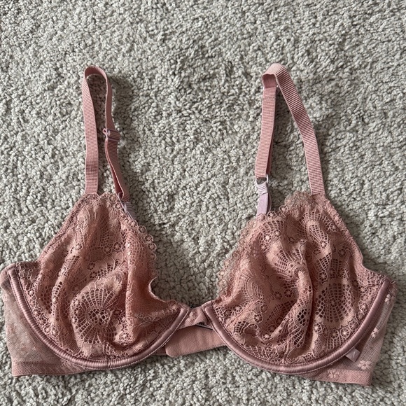 Victoria's Secret Other - Victoria's Secret Unlined Demi Pink Lace Bra - Size 34D